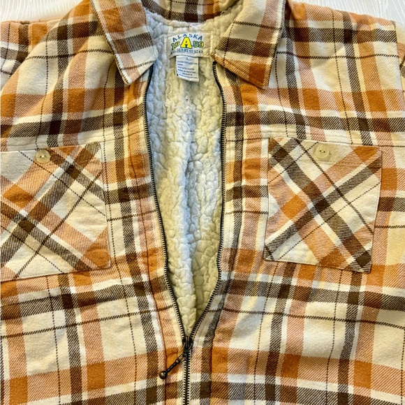 Alaska 1959 Sherpa Lined Flannel Jacket Large Plaid Workwear Outdoor Vintage Y2K - Picture 1 of 10
